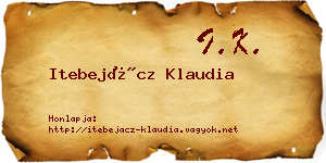 Itebejácz Klaudia névjegykártya